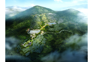 山形地貌，依山傍水